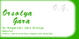 orsolya gara business card